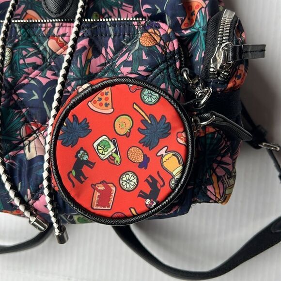 Zara Dark Floral Jungle Print Backpack - Picture 6 of 15